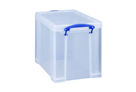 Really Useful 19L Plastic Storage Box With Lid W375xD255xH290mm Clear RUP80213