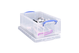 Really Useful 12L Plastic Storage Box With Lid 465x270x150mm C4 Clear 12C