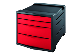 Rexel Choices Drawer Cabinet Red 2115610