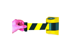 VFM Black /Yellow Wall Mounted Retractable Barrier 4.6m 309834