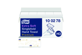 Tork Singlefold Hand Towel H3 White 200 Sheets (Pack of 15) 100278