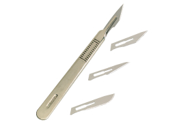 Swordfish Scalpel No.3 Handle With 4 Blades Metal 43110