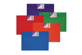 Snopake Polyfile ID Wallet A4 Rainbow (Pack of 5) 15787