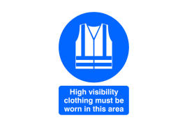Safety Sign High Visibility Clothing Must be Worn A4 PVC MA02150R