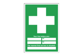 Safety Sign First Aid 600x450mm PVC E91A/R
