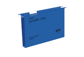 Rexel Crystalfile Extra 30mm Suspension File Blue (Pack of 25) 70633