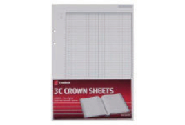 Rexel Crown 3C F1 Double Ledger Refill Sheets (Pack of 100) 75841