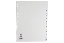 A4 White 1-15 Polypropylene Index WX01355