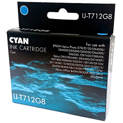 IJ Compat Epson C13T07124010 (T712) Cyan Cartridge Image