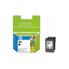 HP 56 Black Standard Capacity Ink Cartridge 19ml - C6656A Image