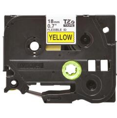 Brother Black On Yellow Label Tape 18mm x 8m - TZEFX641 Image