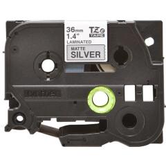 Brother Black on Silver Tape 36mm - TZEM961 Image