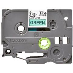Brother Black on Green PTouch Ribbon 9mm x 8m - TZE721 Image