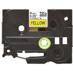 Brother Black On Yellow Label Tape 9mm x 8m - TZEFX621 Image