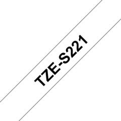 Brother Black On White Strong Label Tape 9mm x 8m - TZES221 Image