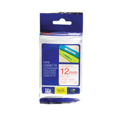 Brother Red On White Label Tape 12mm x 8m - TZE232 Image