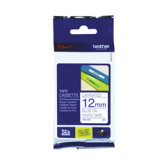 Brother Blue On White Label Tape 12mm x 8m - TZE233 Image