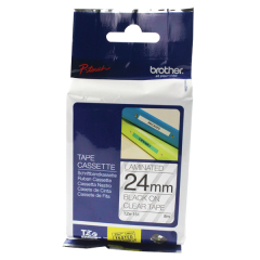 Brother Black On Clear Label Tape 24mm x 8m - TZE151 Image