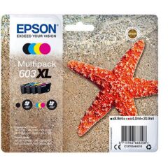 Epson 603XL Starfish Black CMY High Yield Ink Cartridge 8.9ml 3x 4ml - C13T03A64010 Image