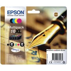 Epson 16XL Pen and Crossword Black CMY Colour High Yield Ink Cartridge 13ml 3x6.5ml Multipack - C13T16364012 Image