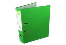 Q-Connect Lever Arch File Paperbacked Foolscap Green (Pack of 10) KF20032