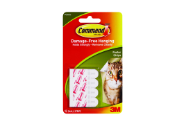 3M Command Adhesive Poster Strips Small (Pack of 12) 17024