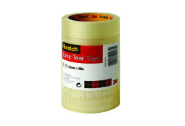 Scotch Easy Tear Clear Tape 25mm x 66m (Pack of 6) ET2566T6