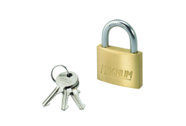 Master Lock Magnum Padlock 50mm Solid Brass with 2 Keys 40044
