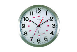 Acctim Century 24 Hour Radio Controlled Clock Aluminium 74457