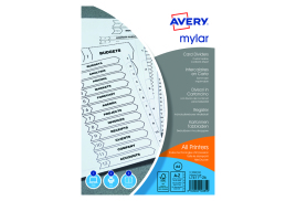 Avery Mylar 26-Part Alpha Divider A-Z A4 Bright White 05231061