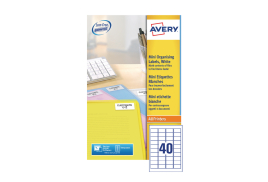 Avery Laser Mini Labels 45.7 x 25.4mm White (Pack of 1000) L7654-25