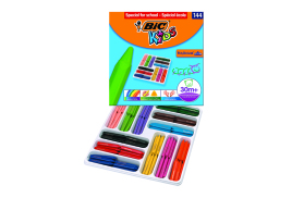 Bic Kids Plastidecor Triangle Crayons Assorted (Pack of 144) 887833
