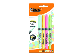 Bic Highlighter Grip Assorted Pastel (Pack of 4) 964859