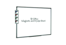 Bi-Office Aluminium Finish Magnetic Whiteboard 600x450mm MB0406186