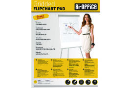 Bi-Office Gridded Flipchart Pad A1 40 Sheet (Pack of 5) FL0125201
