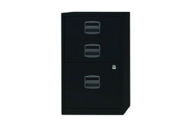 Bisley 3 Drawer Home Filing Cabinet A4 413x400x672mm Black PFA3-93