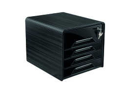 CEP Smoove Secure 4 Drawer Module with Lock Black 7-311S Black