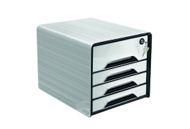 CEP Smoove Secure 4 Drawer Module with Lock White 7-311S White