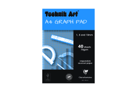 Clairefontaine Technik Art 1/5/10mm Graph Pad 40 Leaf XPG1