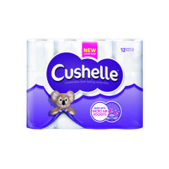 Cushelle Cushioned Toilet Roll (Pack of 12) 1102089 Image