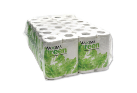 Maxima Green 2-Ply White Toilet Roll 200 Sheet (Pack of 48) KMAX200G