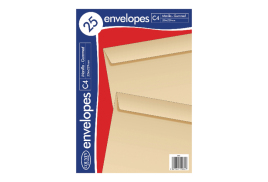 County Stationery C4 Manilla Gummed Envelopes (Pack of 500) C506