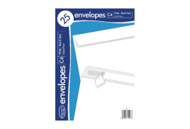County Stationery C4 25 White Peal and Seal Envelopes 25 (Pack of 20) C509