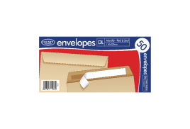 County Stationery DL Manilla Peal and Seal Envelopes (Pack of 1000) C520