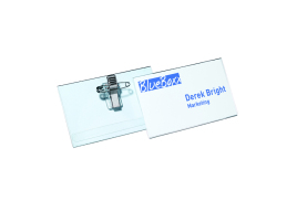 Durable Combi Clip Badge 54x90mm Transparent (Pack of 50) 8145/19