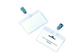Durable Self Laminating Name Badge 54x90mm Clear Transparent (Pack of 25) 8149/19