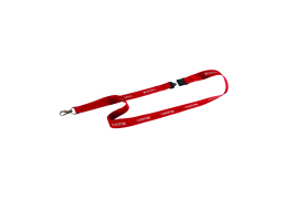 Durable Textile Visitor Badge Lanyard 20mm Red (Pack of 10) 823803
