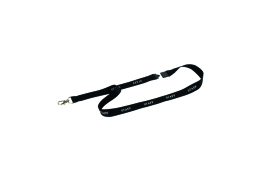 Durable Textile Staff Badge Lanyard 20mm Black (Pack of 10) 823901
