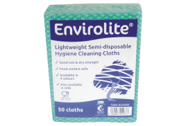 Envirolite Lightweight 480x360mm Green All Purpose Cloths (Pack of 50) ELF500