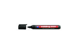 Edding 300 Permanent Bullet Tip Marker Black (Pack of 10) 300-001